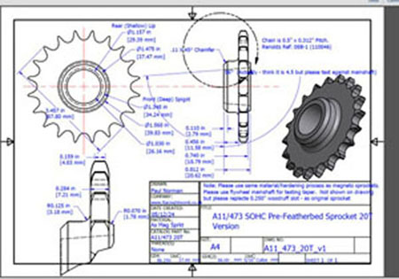 Engine Sprocket Drawing